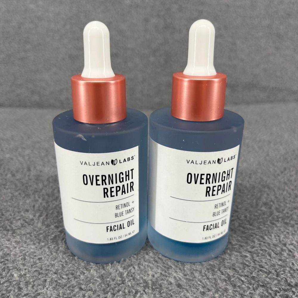 2x Valjean Labs Facial Oil‎ Retinol Blue Tansy Overnight Repair 1.83 oz